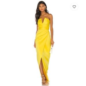 Jay Godfrey Darcy Gown in Bright Yellow